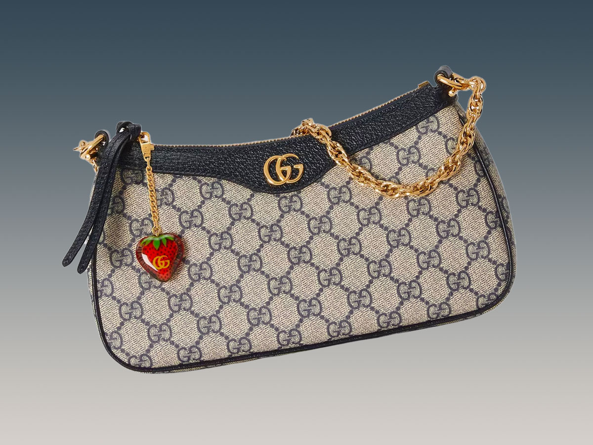 Currently Coveting This Small Gucci Ophidia (with A Strawberry On Top)