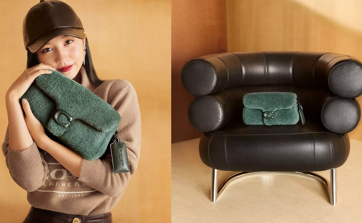 The Coach Pillow Tabby Gets A Shearling Makeover