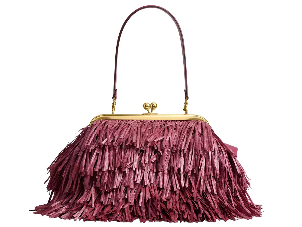 Coach Kisslock Frame Bag Fringe