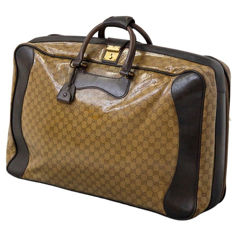 Vintage Gucci leather travel bag or suitcase