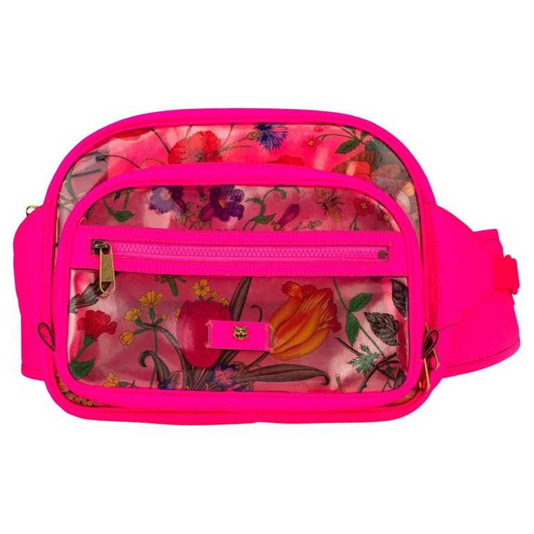 Gucci PInk Fluo Pvc Flora Fanny Pack