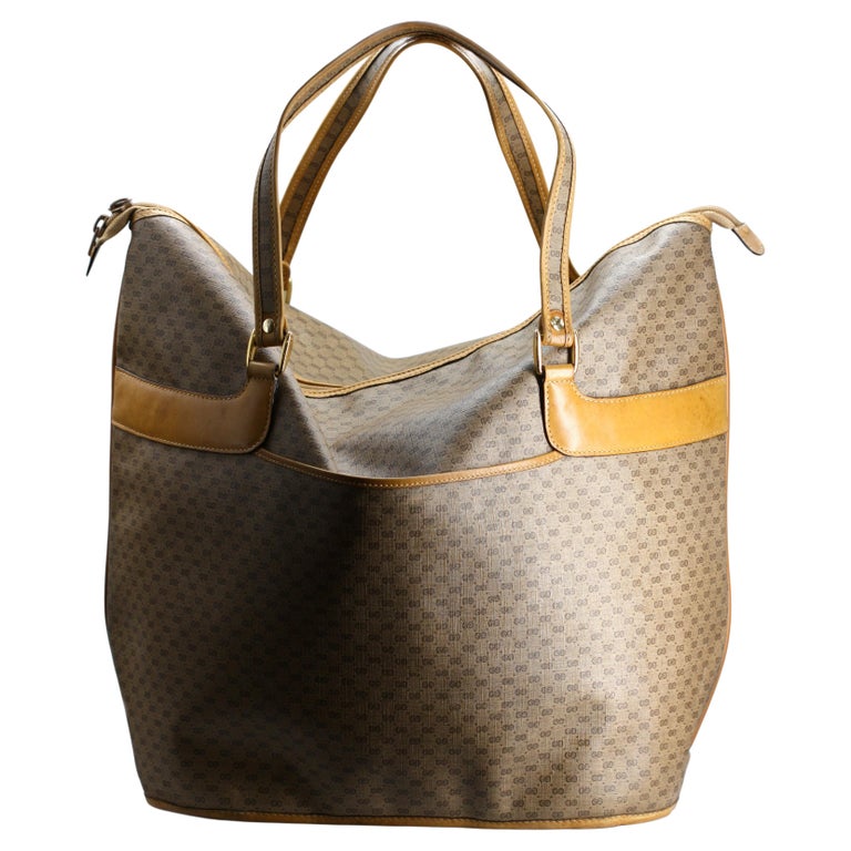 Gucci Printed Canvas and Leather Large Travel Bag
