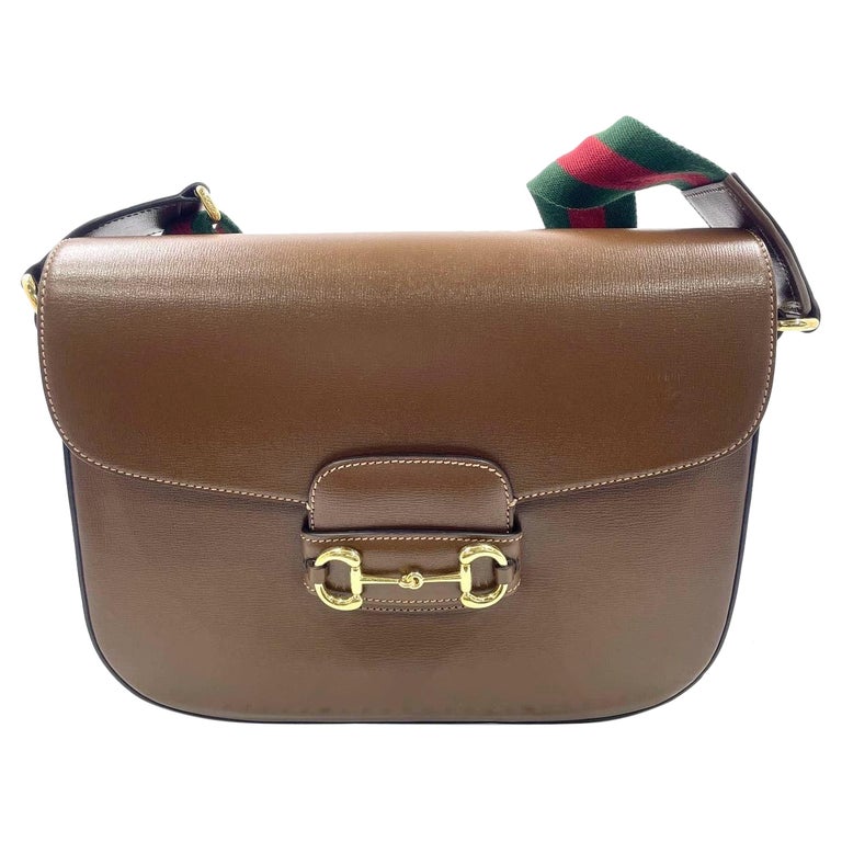 Gucci 1955 Horsebit Shoulder Bag Caramel Brown Leather Medium