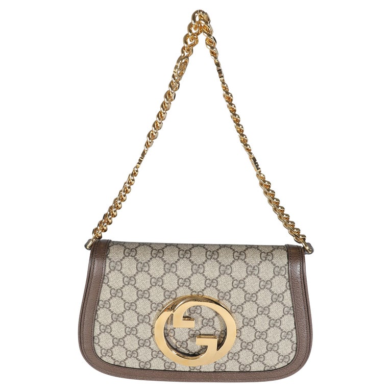 Gucci Beige GG Supreme Canvas Blondie Shoulder Bag