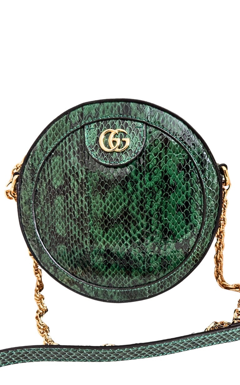Gucci GG Marmont Python Exotic Skin Leather Bag