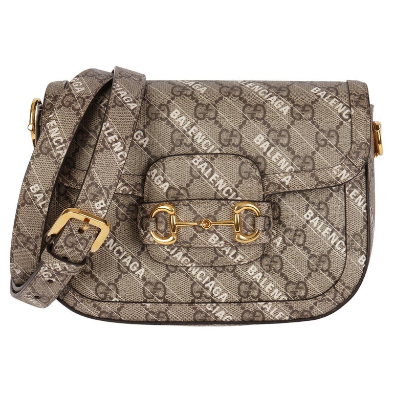Gucci x Balenciaga 2021 GG Supreme Canvas Hacker Project Mini Horsebit Bag 1955