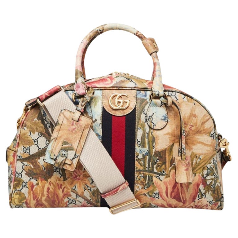 Gucci Multicolor Floral Print GG Coated Canvas Ophidia Bag