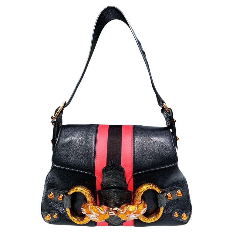 New Tom Ford for Gucci FW 2004 Leather Lizard Serpent Web Limited Edition Bag