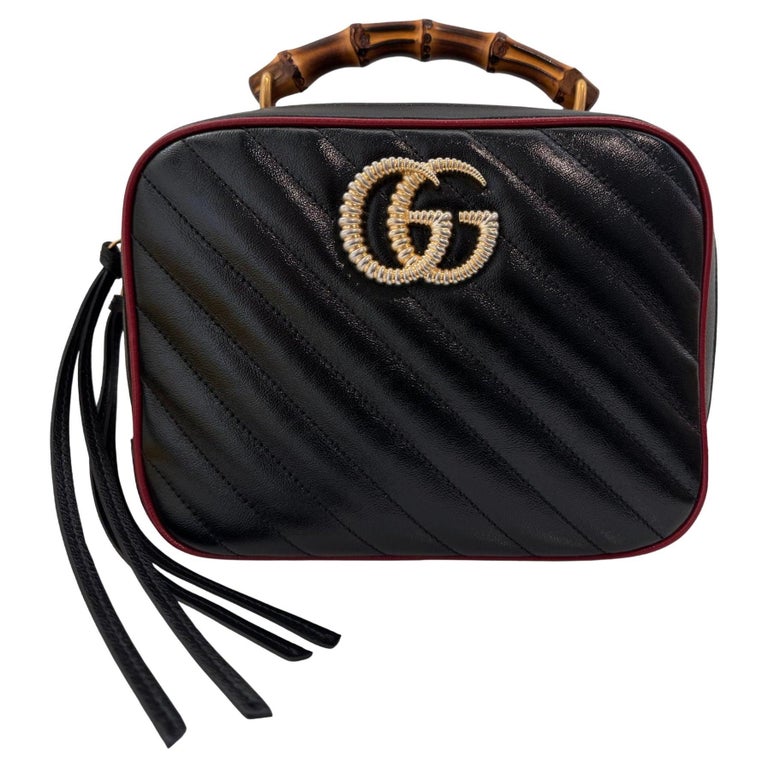 Gucci GG Marmont Matelassé Bamboo Handle Shoulder Bag
