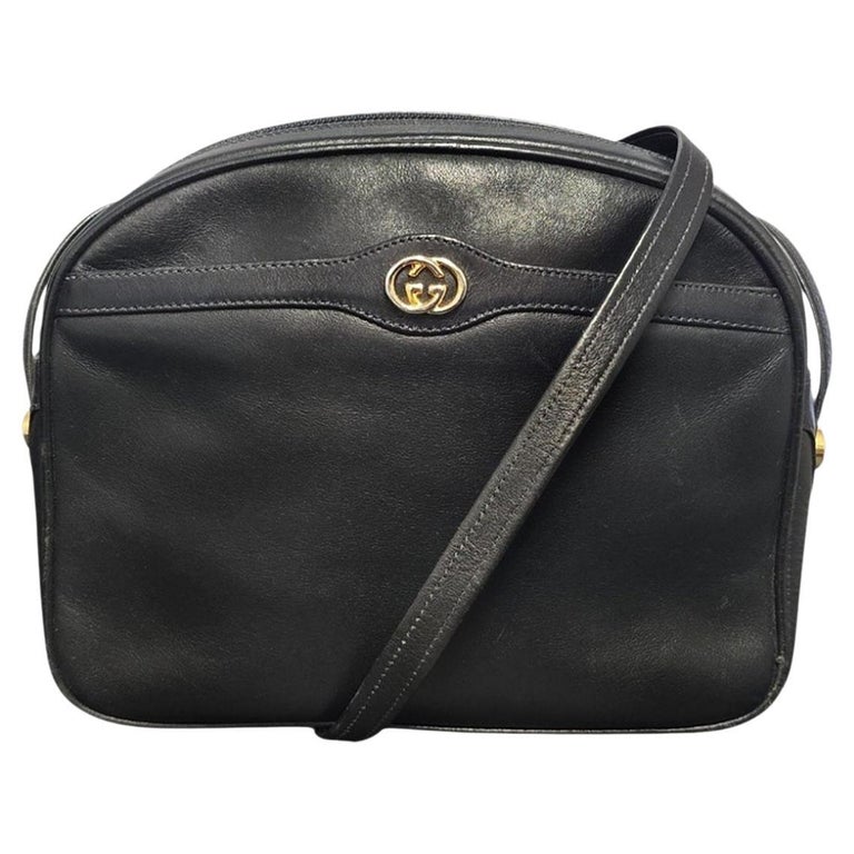 Gucci Vintage GG Leather Camera Shoulder Bag