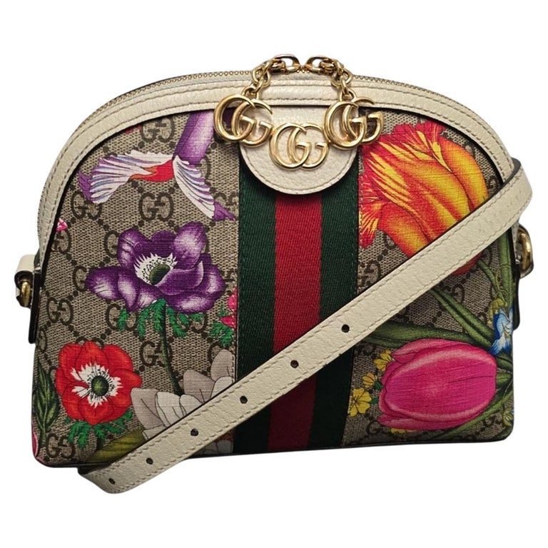 Gucci GG Supreme Flora Small Ophidia Dome Shoulder Bag