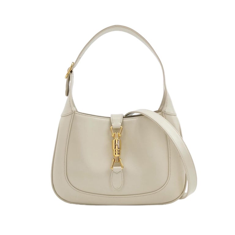 Gucci Jackie 1961 White Leather Bag Small Shoulder Bag With Strap