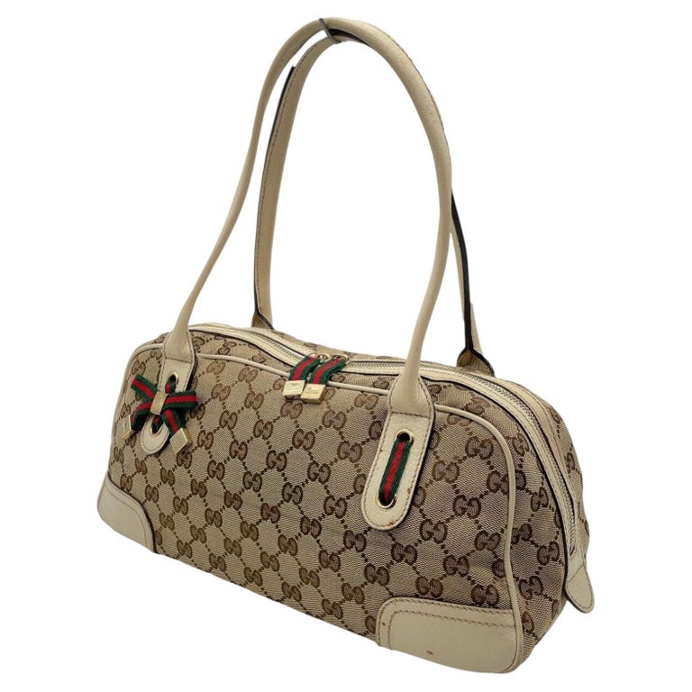 A 2006 Gucci Princy Sherry Line GG Canvas Shoulder Bag