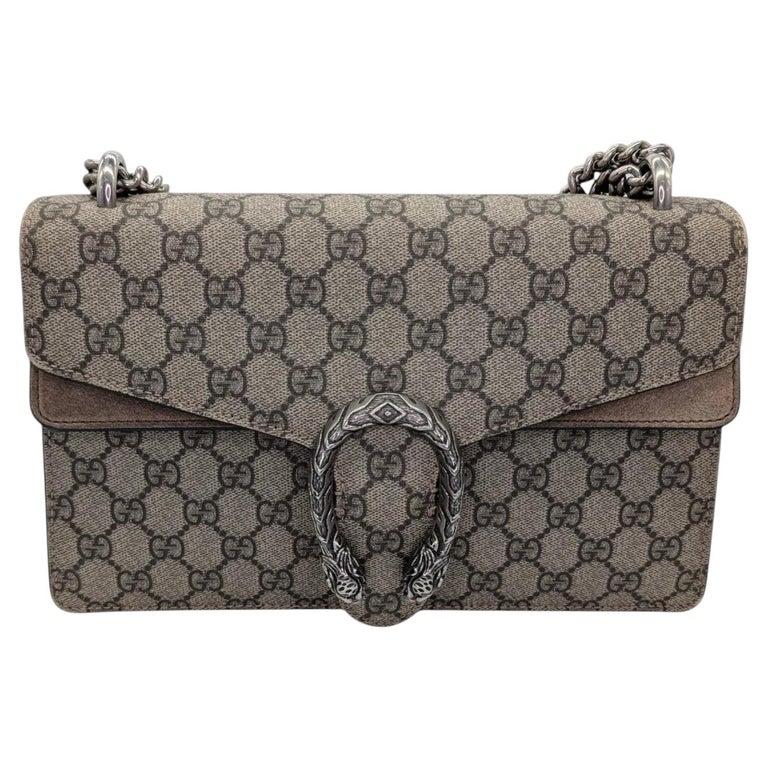 Gucci GG Supreme Medium Dionysus Shoulder Bag Taupe
