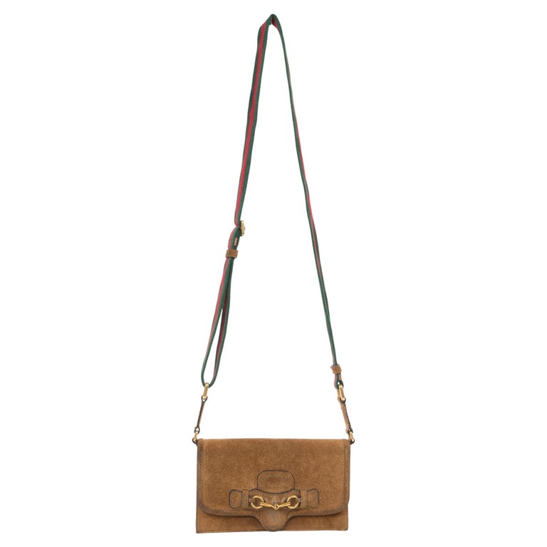 Gucci Caramel Suede Leather Clutch Bag