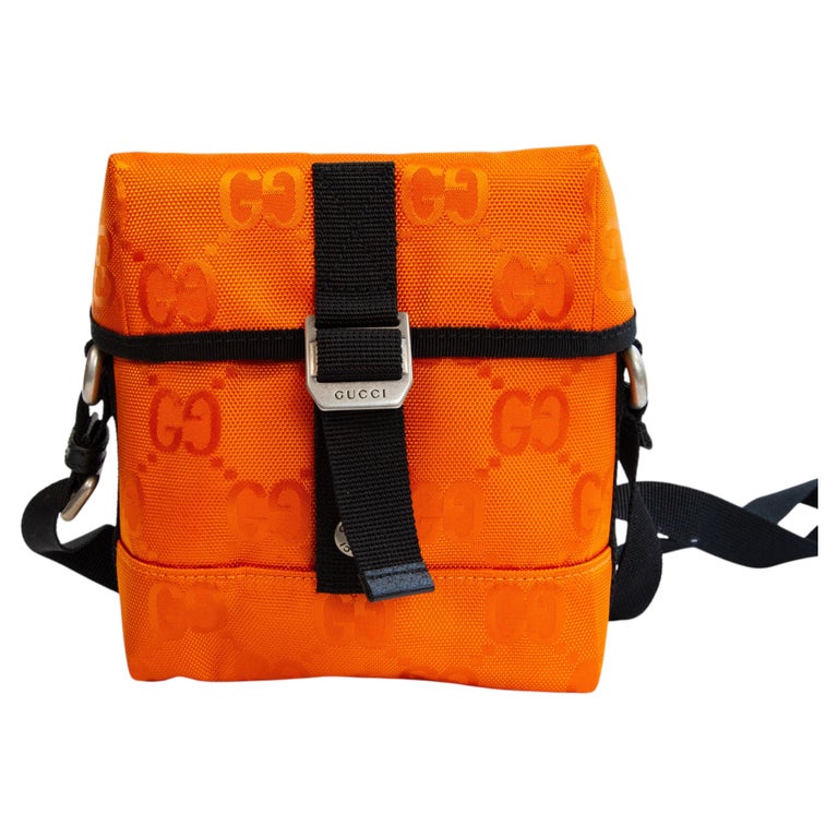 2000s Gucci Off The Grid Orange Fabric Crossbody Bag