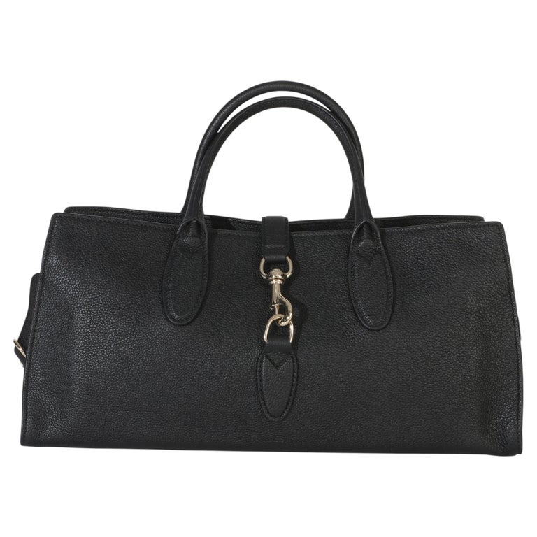 Gucci Black Pebbled Calfskin Medium Jackie Tote Bag