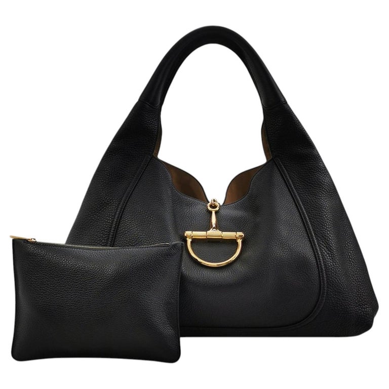 Gucci Softbit Maxi Shoulder Bag Black Calfskin Leather