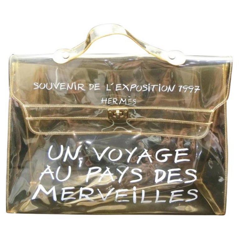 Hermès Kelly Translucent Souvenir 231153 Clear Vinyl Satchel