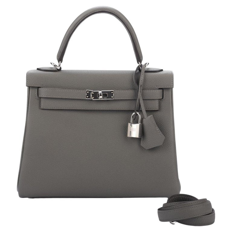 Hermes NIB Kelly 25 Retour Vert De Gris