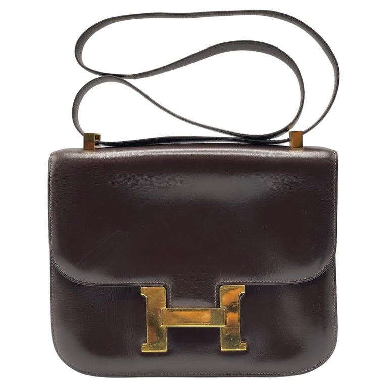Hermès Constance Brown and Gold 23 cm