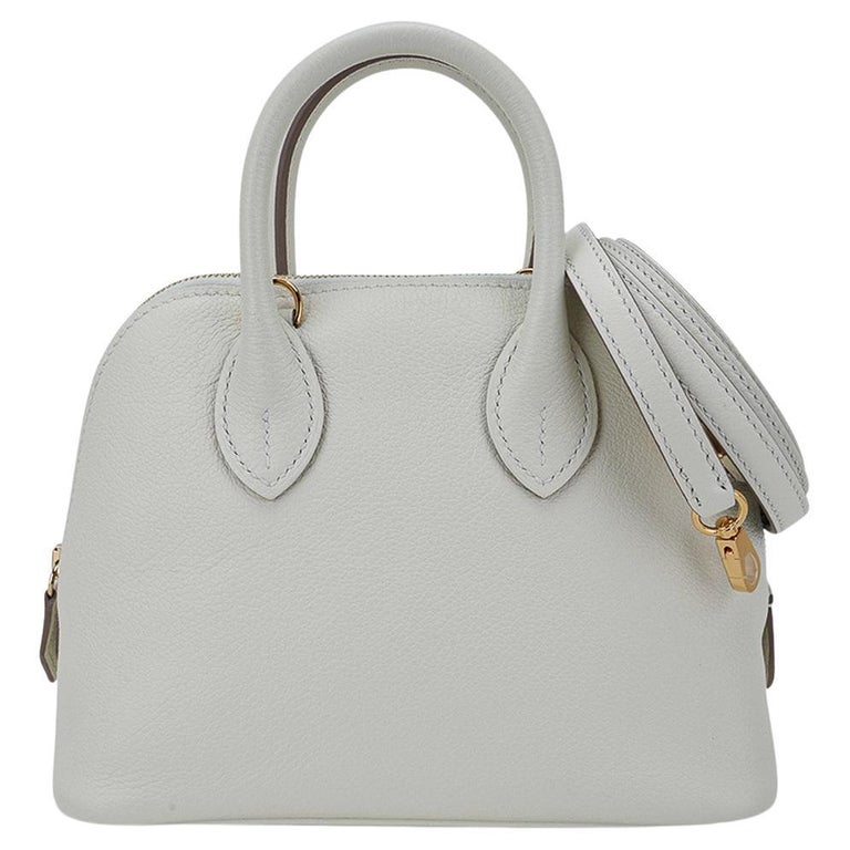 Hermes Bolide 1923 Mini Verso Mushroom with Biscuit Bag Gold Hardware Evercolor