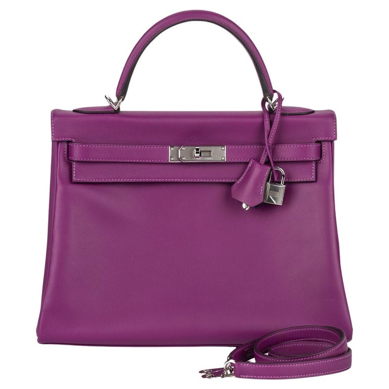 Hermès Kelly 32 Retourne Verso Anemone Thalassa