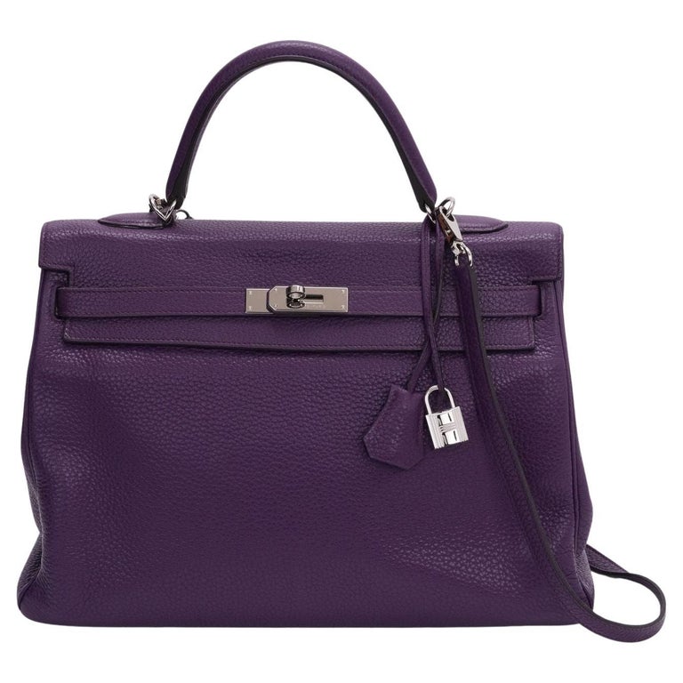 Hermès Kelly 35 Retourne Ultraviolet Bag