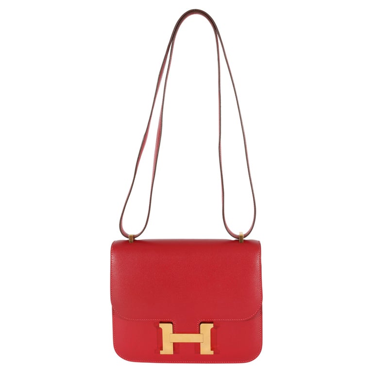 Hermes Rouge Casaque Swift Constance 18 GHW