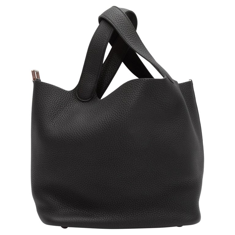 Hermes Black Picotin Togo Leather Tote