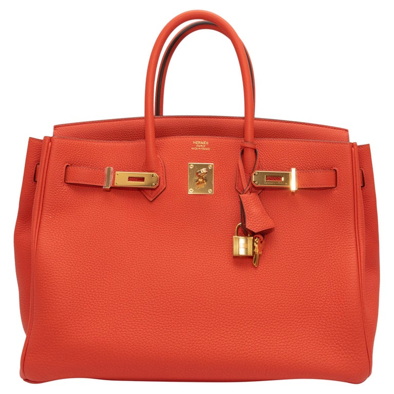 Hermes Capucine Togo 35 Birkin Bag