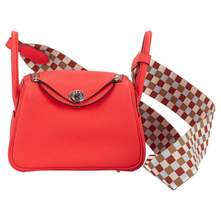 Hermes Mini Lindy Rose Texas Togo BNIB