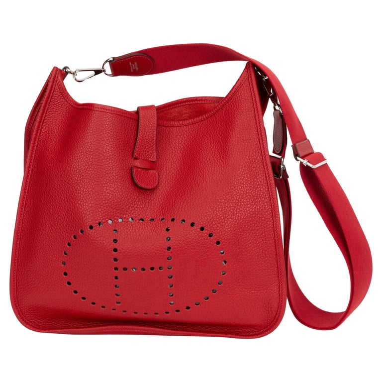 Hermès Evelyne GM Rouge & Palladium