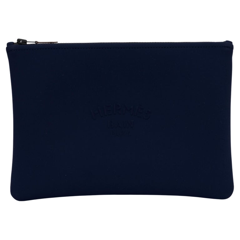 Hermès New Navy Neoprene Pouch