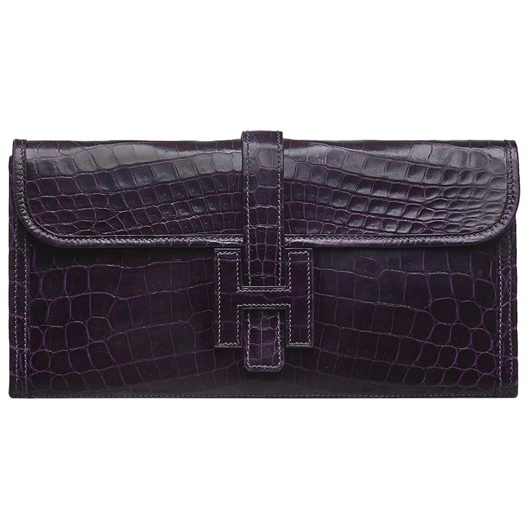 Hermès Prune Jige PM Clutch Bag