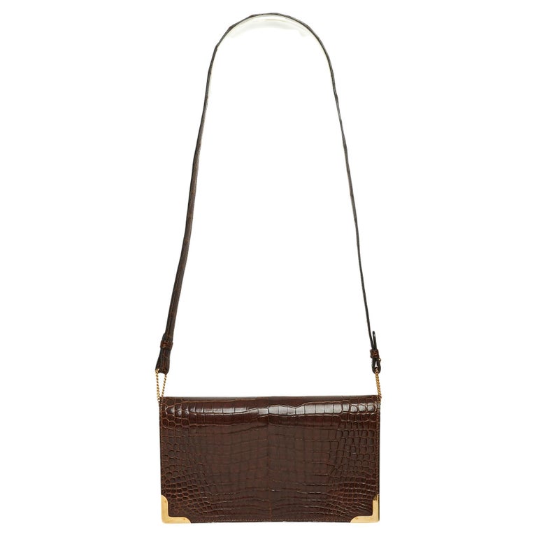 Hermès Sac Coins or 1979 Dark brown Leather Precious Shoulder Bag Clutch Hermes