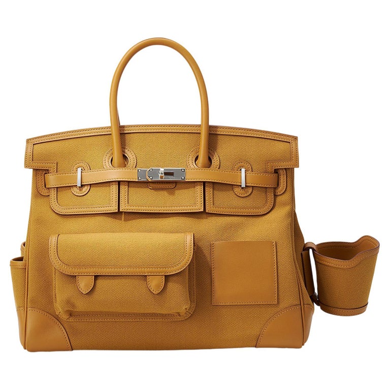 Hermès Birkin Cargo 35 Sesame Canvas Swift Palladium Hardware