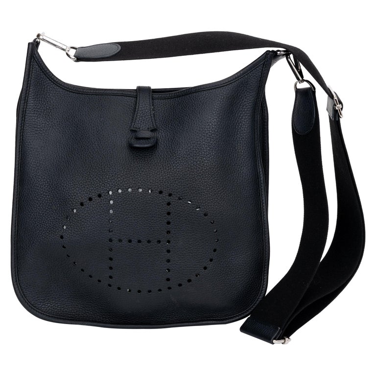 Hermes PM Clemence Black Evelyne Bag