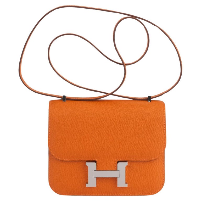 Hermes New Orange Mini Constance Handbag