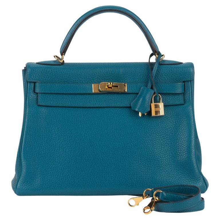 Hermès Kelly 32 Retournè Blue Izmir
