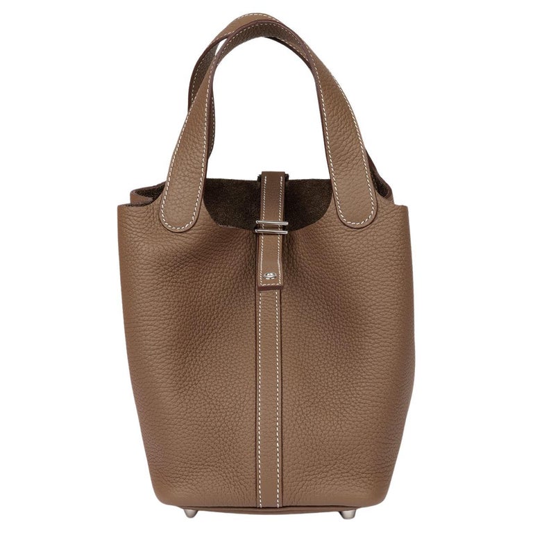 Hermès Etoupe Togo Leather Picotin Lock 18 Tote Bag, 2021