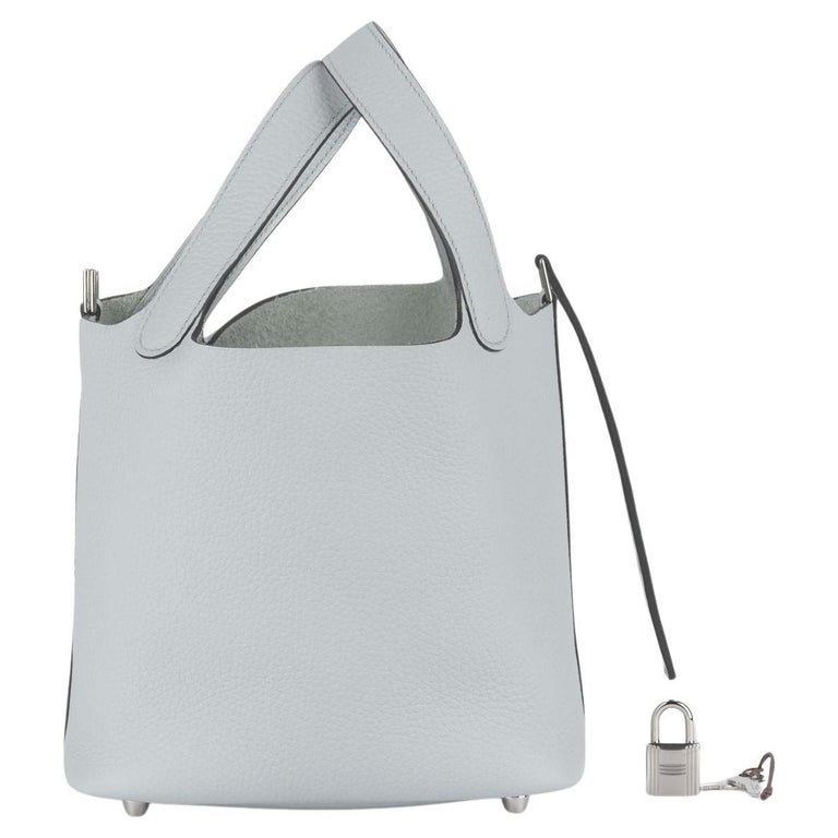 Hermès New Pearl Grey Picotin 18 Togo