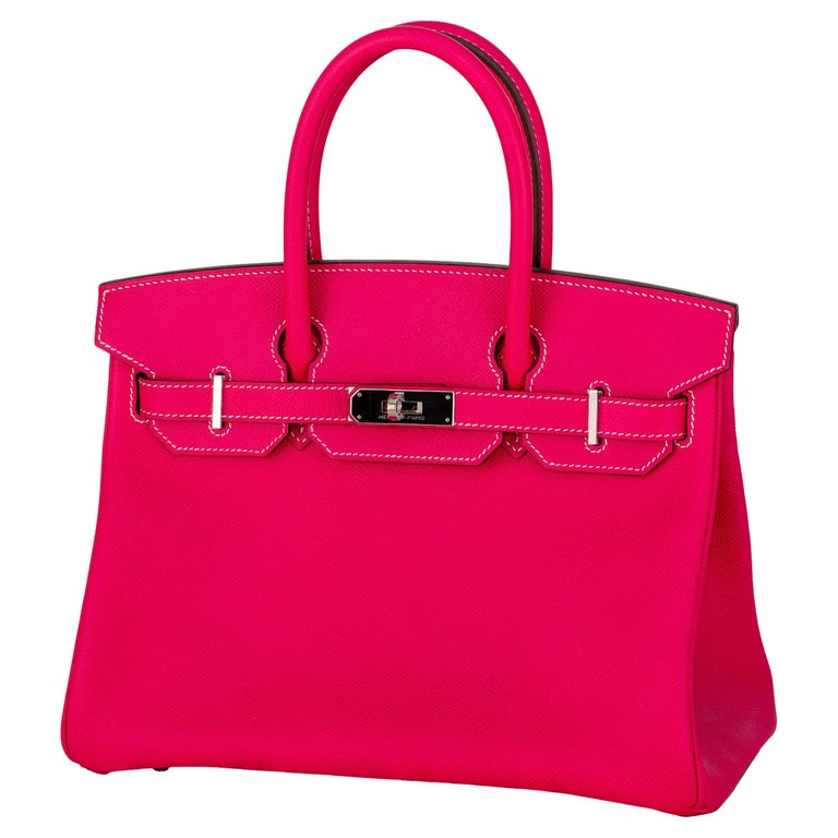 Hermès 2011 Birkin 30cm Pink Box Calf Leather Women's Handbag New