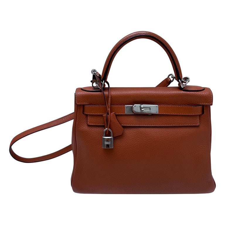 Hermes Orange Kelly 28 Bag
