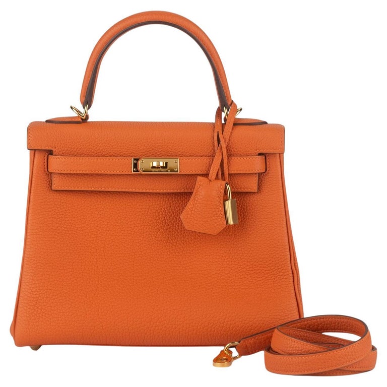 Hermès Kelly 25 Retournè Orange Togo