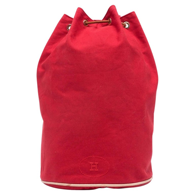 Hermes Matelot-Marin Red Cotton Backpack Bag