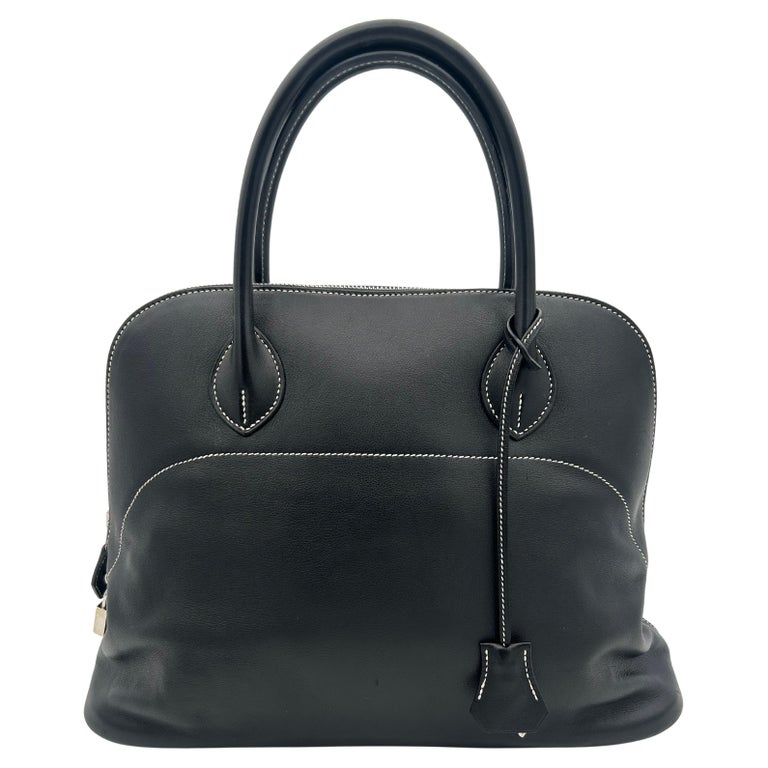 Hermès Bolide Black Sikkim Leather 35cm 2010