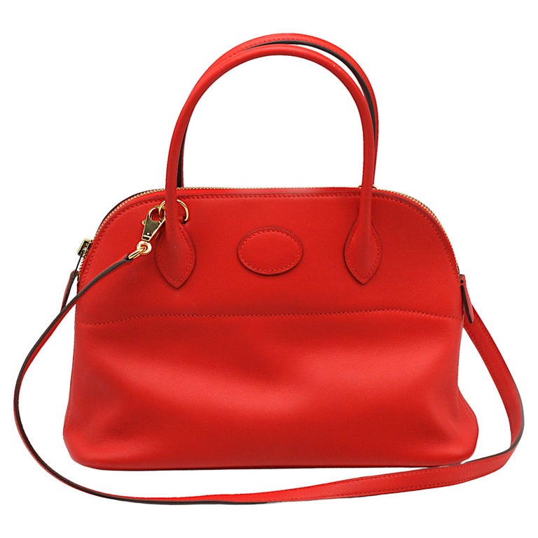 Hermes Red Swift Leather Bolide 27
