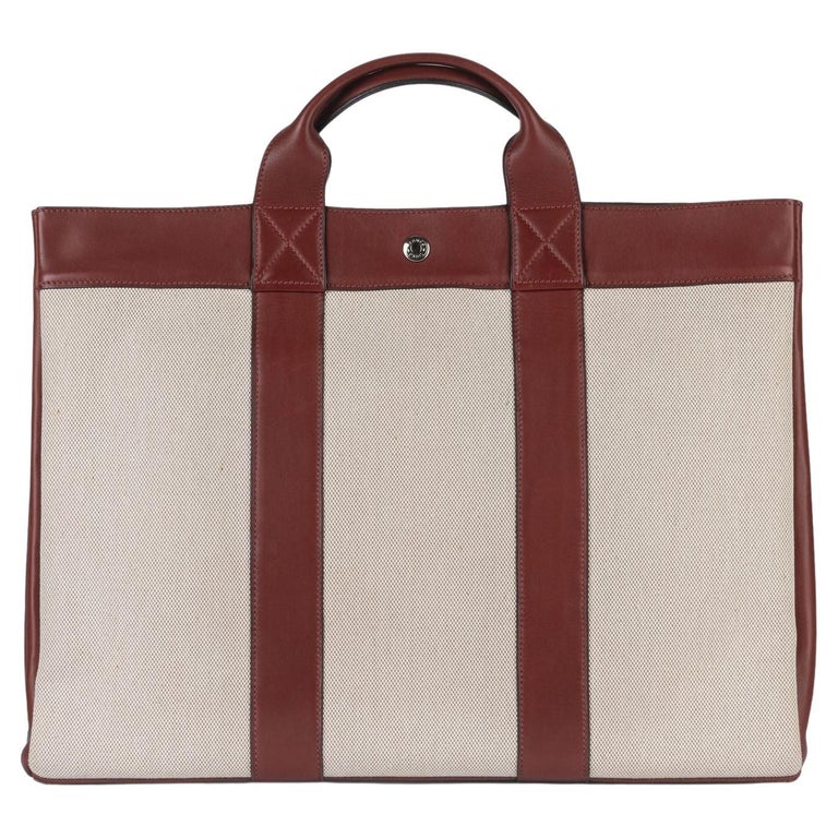 Hermès Deauville Red & Ivory Tote MM