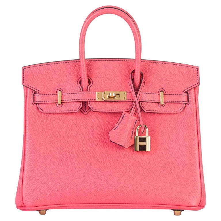 Hermès Birkin 25 Verso Epsom Rose d'Etè